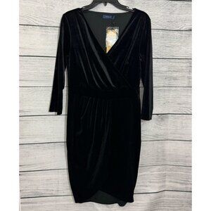 NWT InsNova Black Velvet Dress